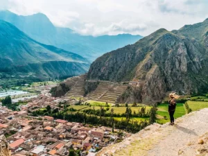 Valencia-Travel-Peru-Lares-Trek-11-Looking-down-on-village-on-Lares-Trek-to-Machu-Picchu-near-Cusco-Peru